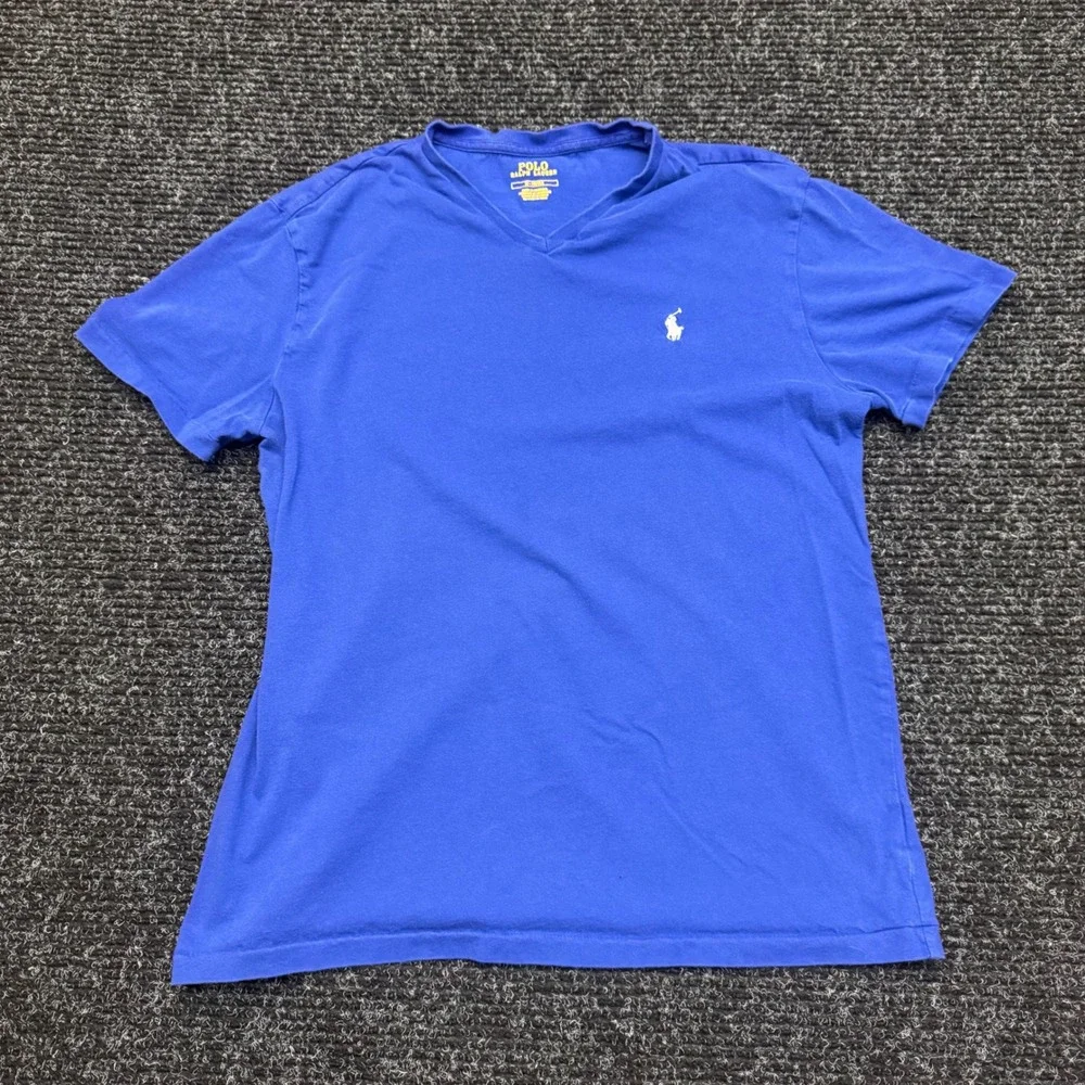 Polo Ralph Lauren Mens T-Shirt Bundle Black Crew Neck Blue V-Neck Size Medium
